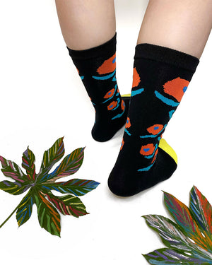 Floral tomato ankle socks